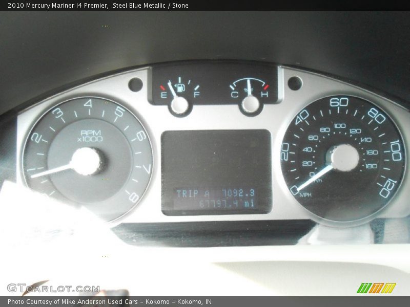 Steel Blue Metallic / Stone 2010 Mercury Mariner I4 Premier