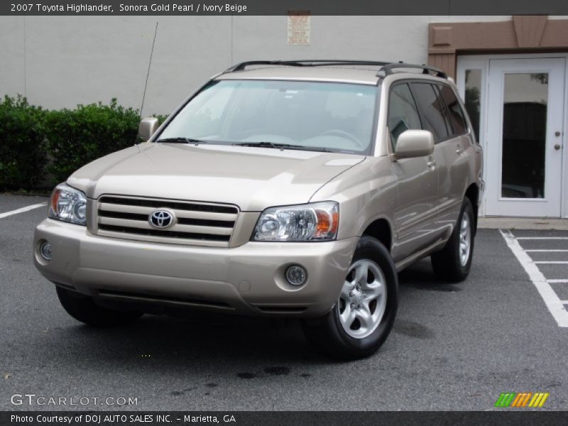 Sonora Gold Pearl / Ivory Beige 2007 Toyota Highlander