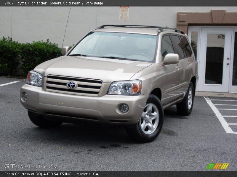 Sonora Gold Pearl / Ivory Beige 2007 Toyota Highlander