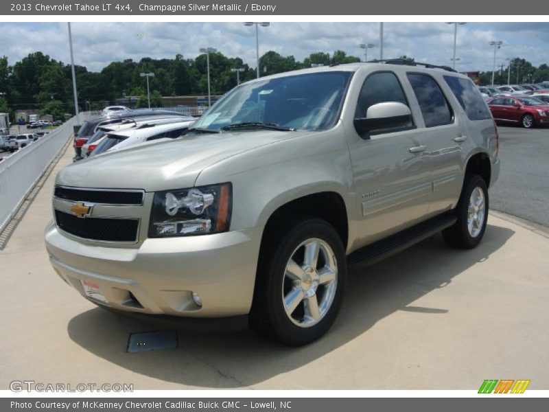 Champagne Silver Metallic / Ebony 2013 Chevrolet Tahoe LT 4x4