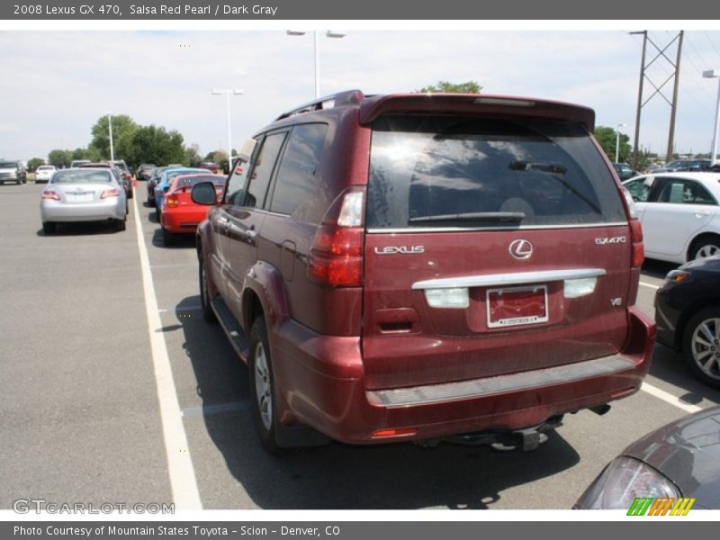 Salsa Red Pearl / Dark Gray 2008 Lexus GX 470