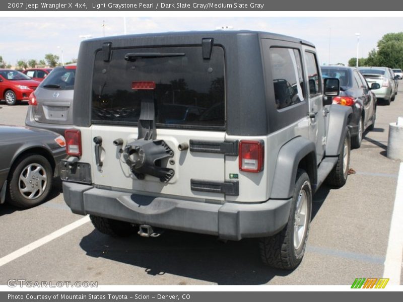 Light Graystone Pearl / Dark Slate Gray/Medium Slate Gray 2007 Jeep Wrangler X 4x4