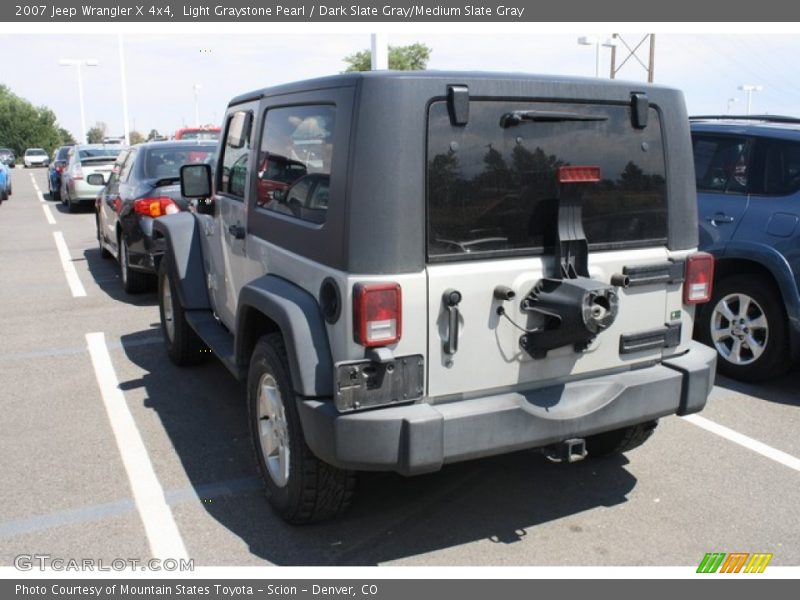 Light Graystone Pearl / Dark Slate Gray/Medium Slate Gray 2007 Jeep Wrangler X 4x4