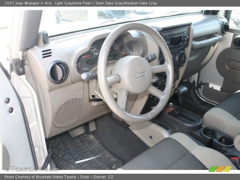 Light Graystone Pearl / Dark Slate Gray/Medium Slate Gray 2007 Jeep Wrangler X 4x4