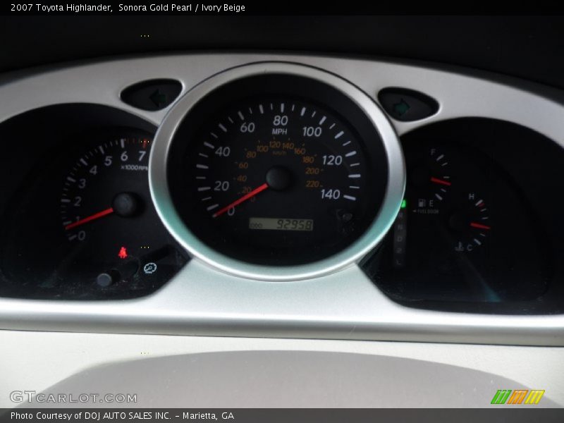Sonora Gold Pearl / Ivory Beige 2007 Toyota Highlander