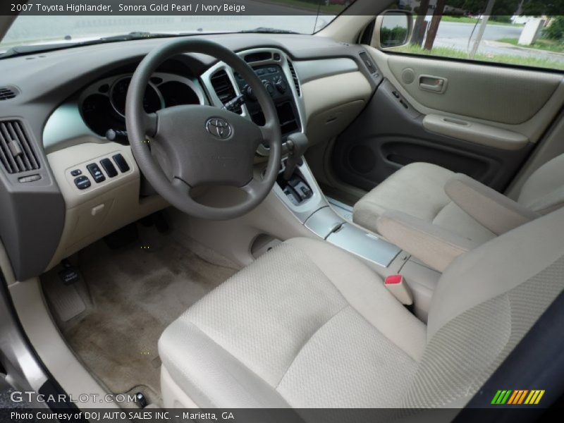 Sonora Gold Pearl / Ivory Beige 2007 Toyota Highlander