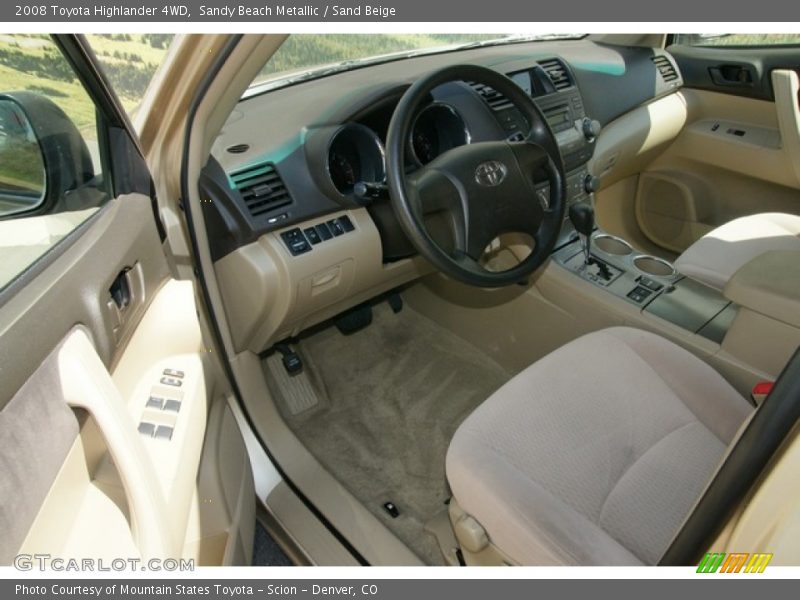 Sandy Beach Metallic / Sand Beige 2008 Toyota Highlander 4WD