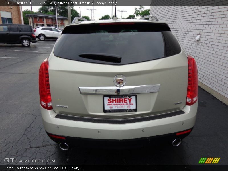 Silver Coast Metallic / Ebony/Ebony 2013 Cadillac SRX Luxury FWD