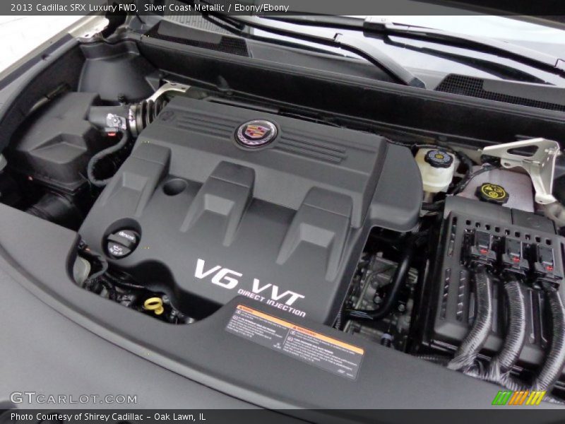 Silver Coast Metallic / Ebony/Ebony 2013 Cadillac SRX Luxury FWD