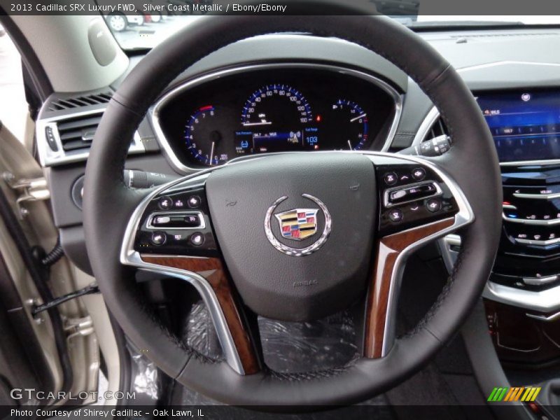 Silver Coast Metallic / Ebony/Ebony 2013 Cadillac SRX Luxury FWD