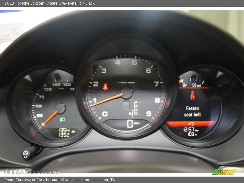 Agate Grey Metallic / Black 2013 Porsche Boxster