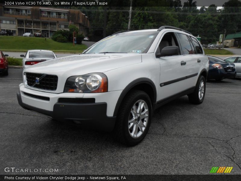 Ice White / Taupe/Light Taupe 2004 Volvo XC90 T6 AWD