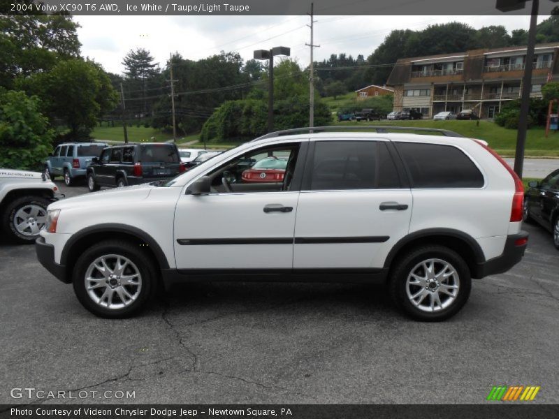 Ice White / Taupe/Light Taupe 2004 Volvo XC90 T6 AWD