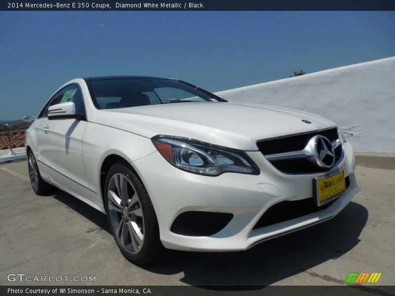 Diamond White Metallic / Black 2014 Mercedes-Benz E 350 Coupe