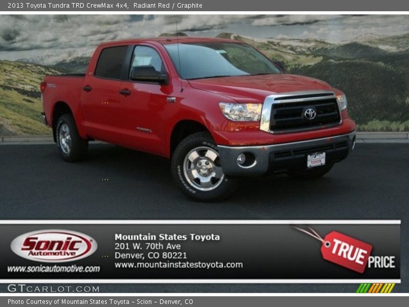 Radiant Red / Graphite 2013 Toyota Tundra TRD CrewMax 4x4