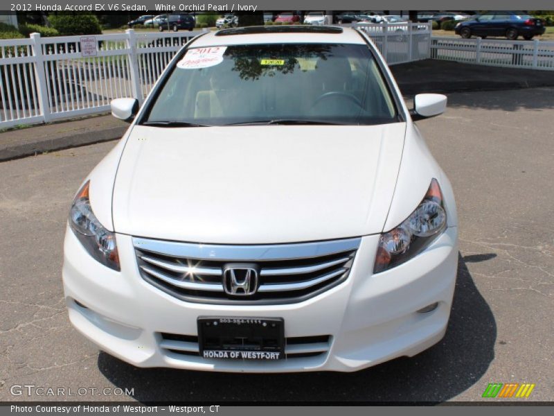 White Orchid Pearl / Ivory 2012 Honda Accord EX V6 Sedan