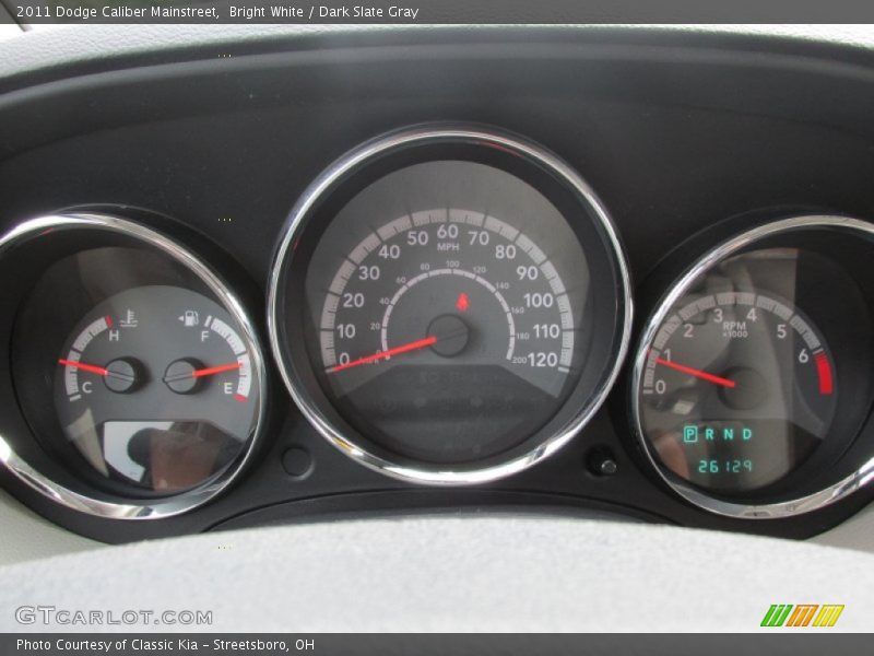 Bright White / Dark Slate Gray 2011 Dodge Caliber Mainstreet