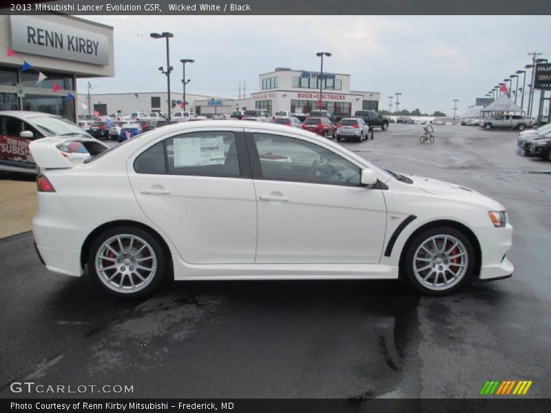 Wicked White / Black 2013 Mitsubishi Lancer Evolution GSR