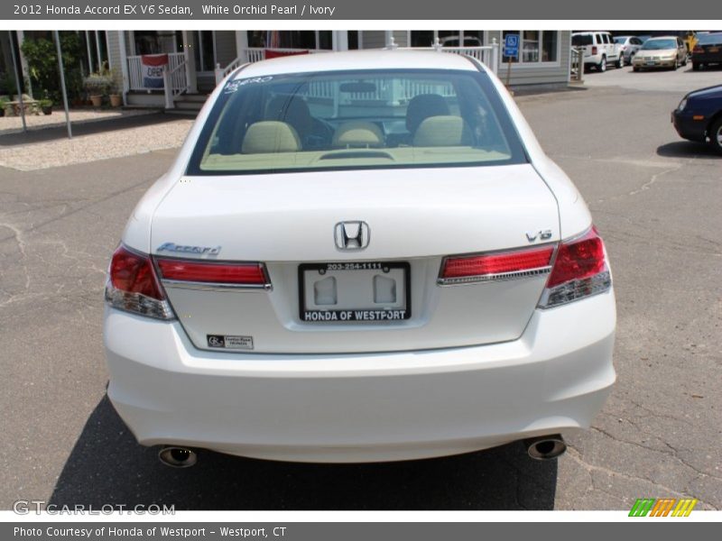 White Orchid Pearl / Ivory 2012 Honda Accord EX V6 Sedan