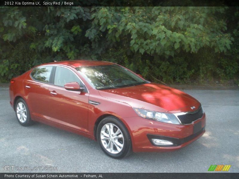 Spicy Red / Beige 2012 Kia Optima LX