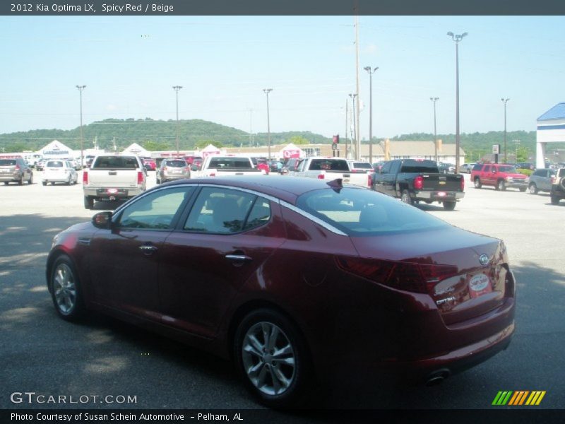 Spicy Red / Beige 2012 Kia Optima LX