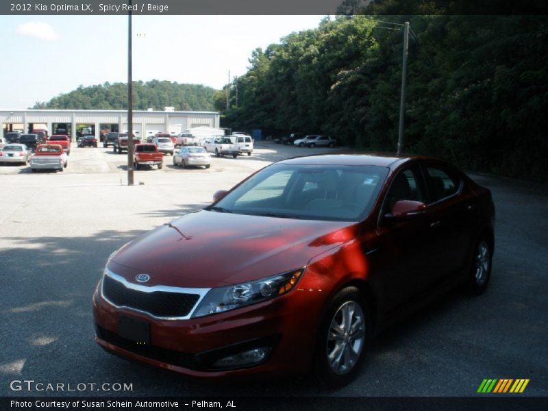 Spicy Red / Beige 2012 Kia Optima LX