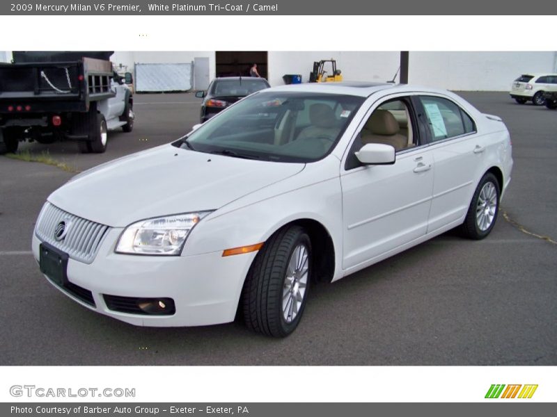 White Platinum Tri-Coat / Camel 2009 Mercury Milan V6 Premier