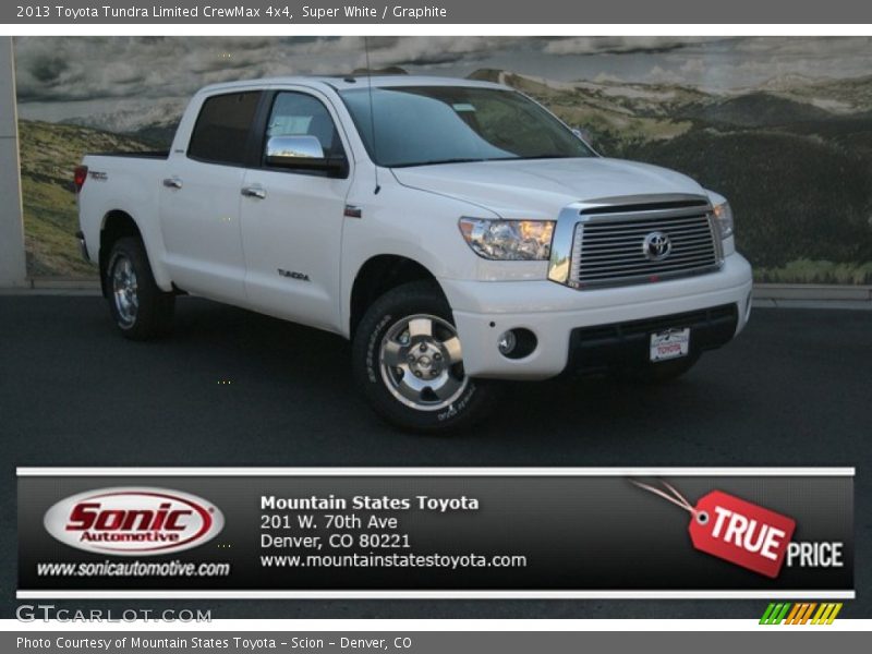 Super White / Graphite 2013 Toyota Tundra Limited CrewMax 4x4