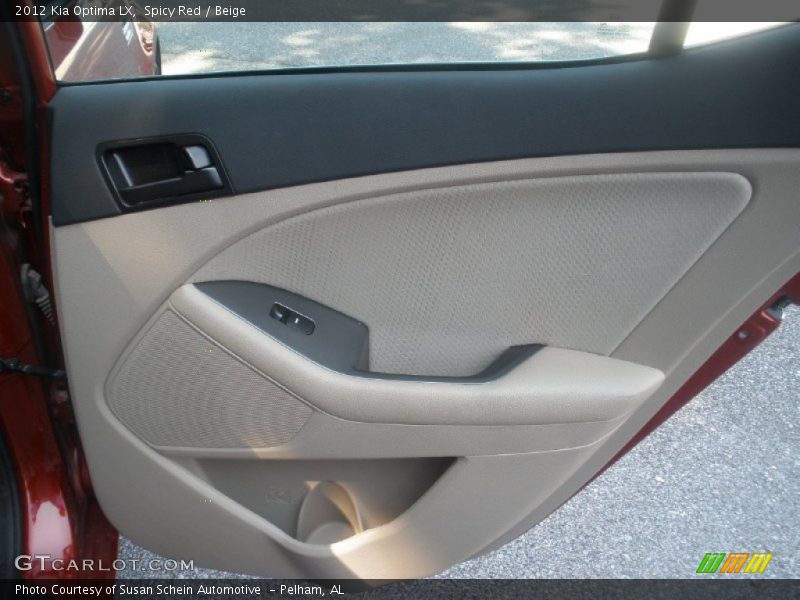 Spicy Red / Beige 2012 Kia Optima LX