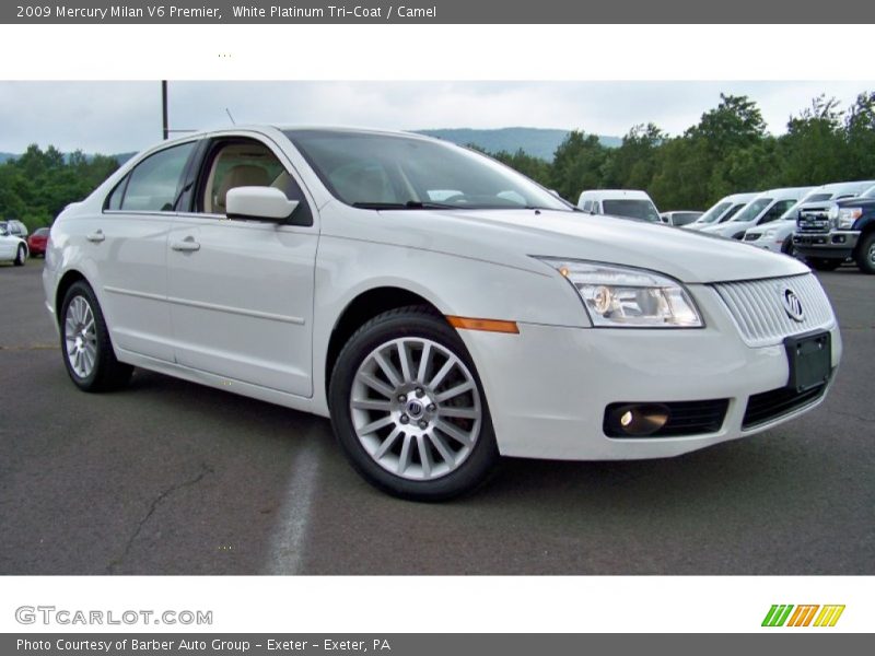 White Platinum Tri-Coat / Camel 2009 Mercury Milan V6 Premier