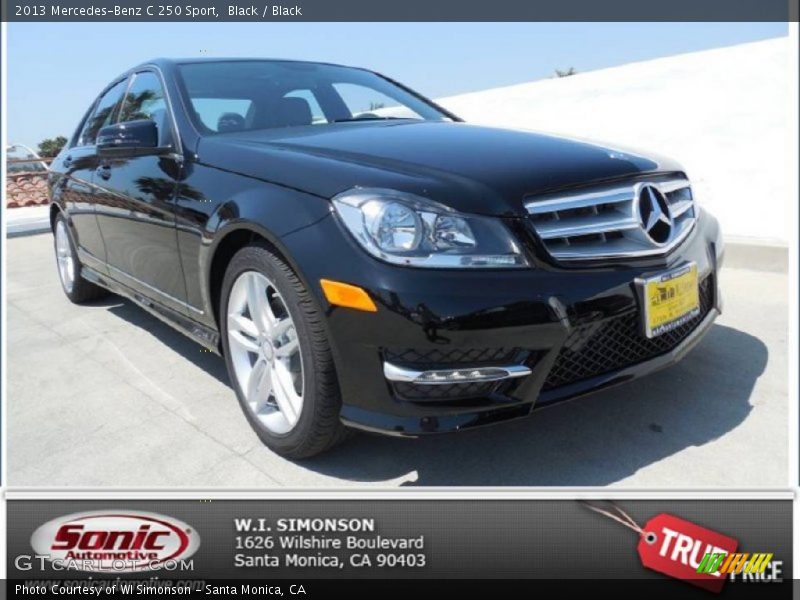 Black / Black 2013 Mercedes-Benz C 250 Sport