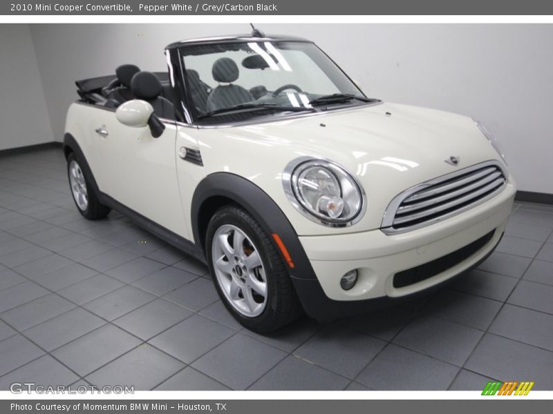Pepper White / Grey/Carbon Black 2010 Mini Cooper Convertible