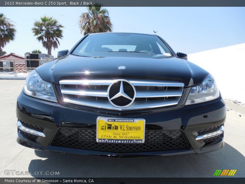 Black / Black 2013 Mercedes-Benz C 250 Sport