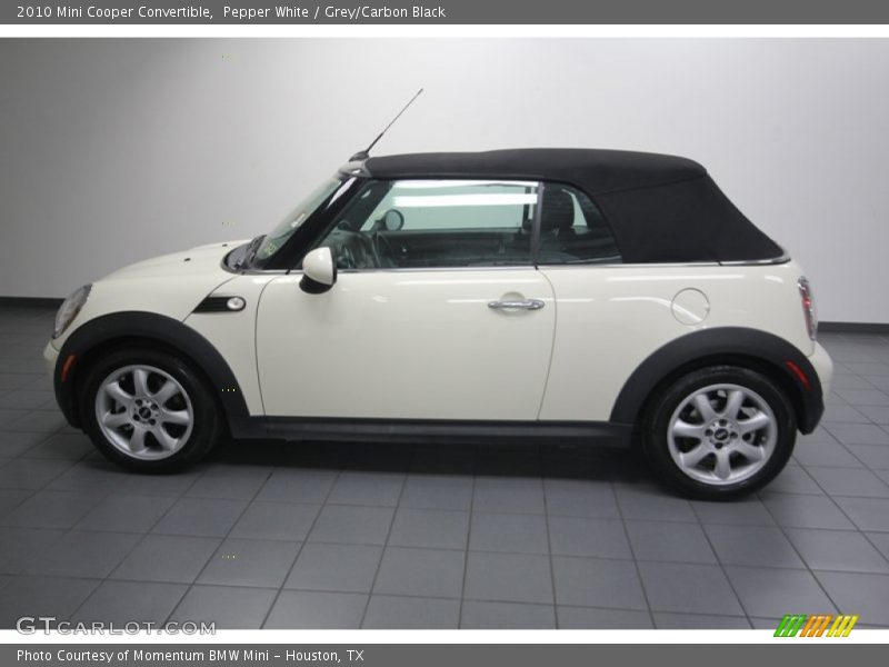 Pepper White / Grey/Carbon Black 2010 Mini Cooper Convertible