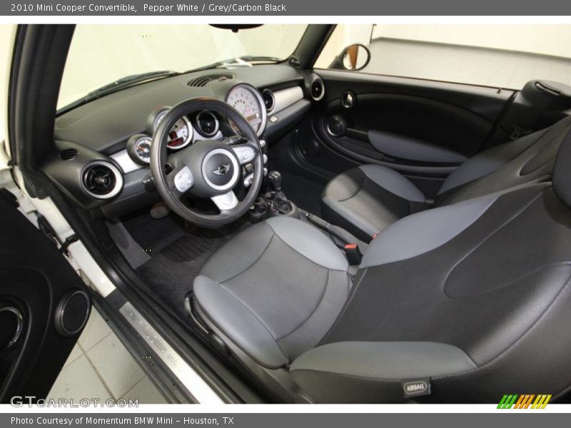 Pepper White / Grey/Carbon Black 2010 Mini Cooper Convertible