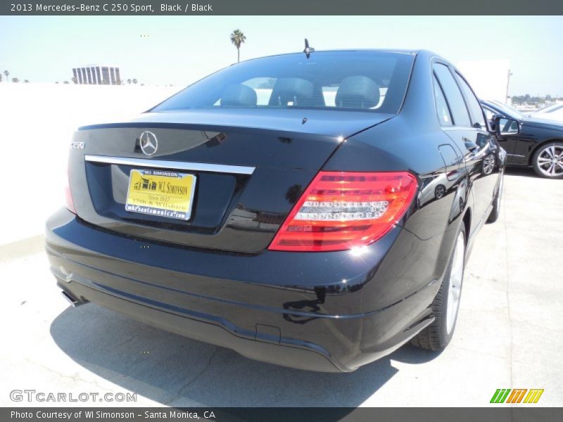 Black / Black 2013 Mercedes-Benz C 250 Sport