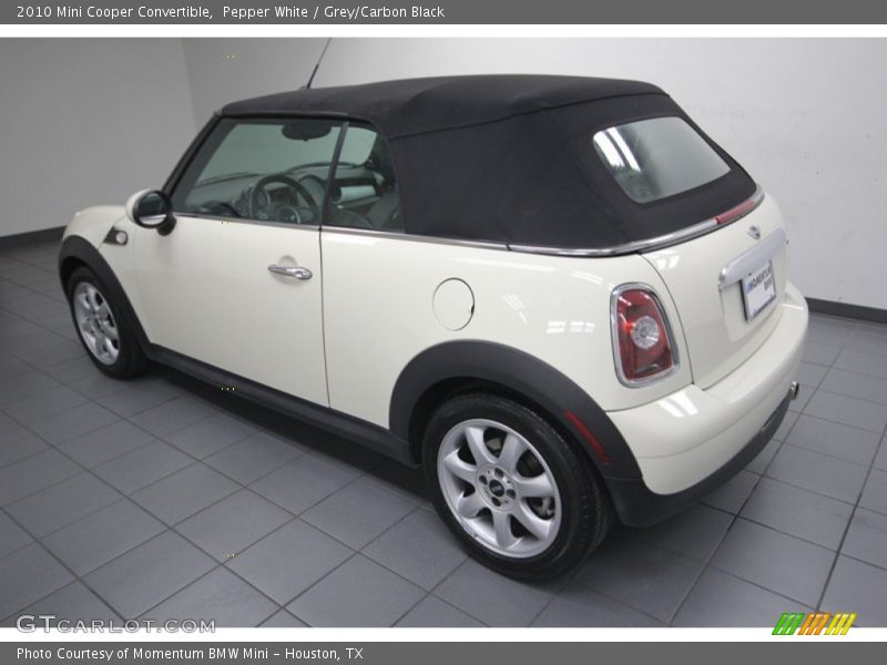 Pepper White / Grey/Carbon Black 2010 Mini Cooper Convertible