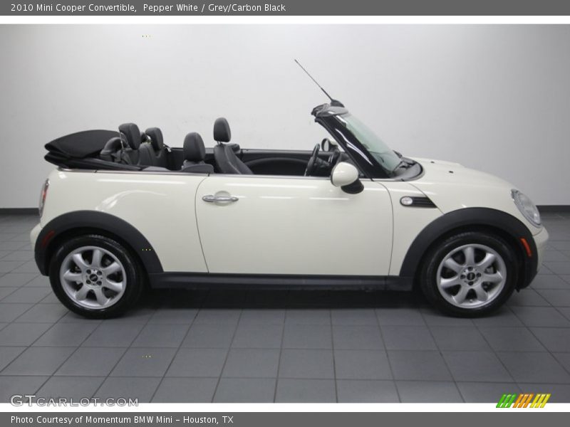 Pepper White / Grey/Carbon Black 2010 Mini Cooper Convertible