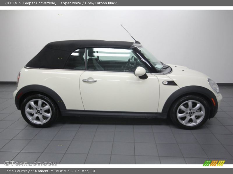 Pepper White / Grey/Carbon Black 2010 Mini Cooper Convertible