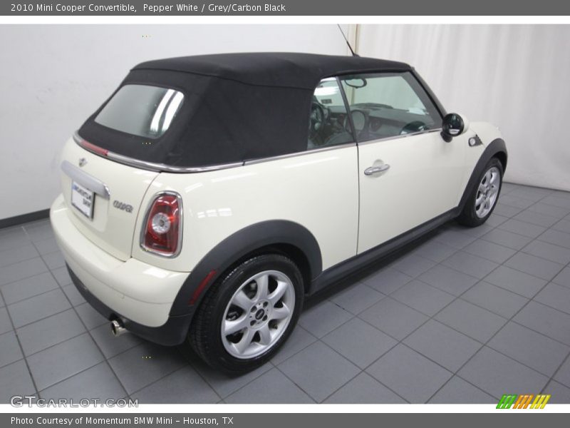 Pepper White / Grey/Carbon Black 2010 Mini Cooper Convertible