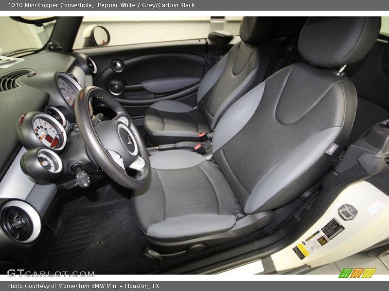 Pepper White / Grey/Carbon Black 2010 Mini Cooper Convertible