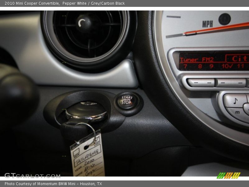 Pepper White / Grey/Carbon Black 2010 Mini Cooper Convertible