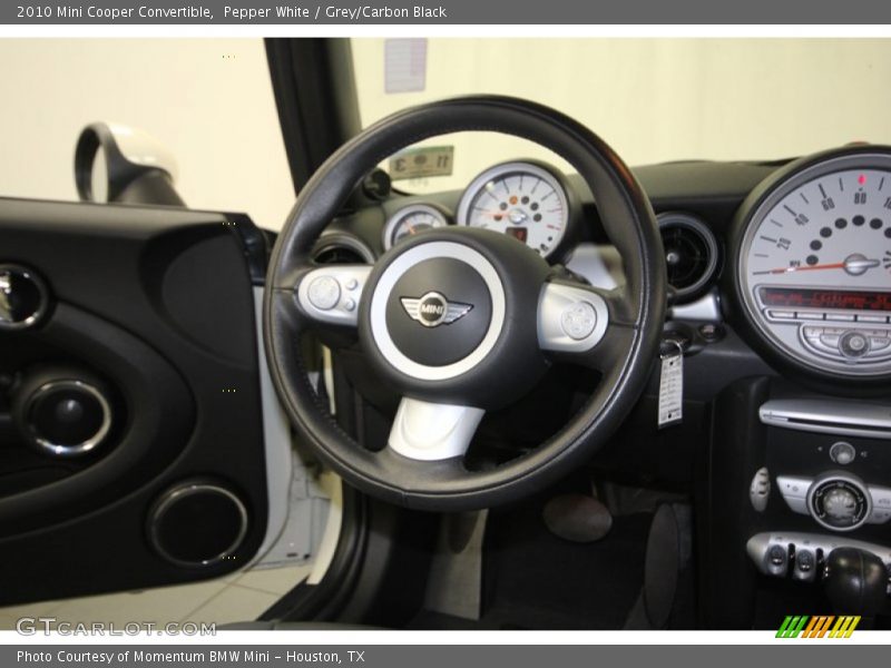 Pepper White / Grey/Carbon Black 2010 Mini Cooper Convertible