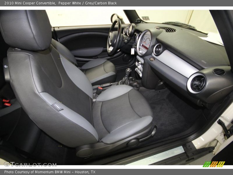 Pepper White / Grey/Carbon Black 2010 Mini Cooper Convertible