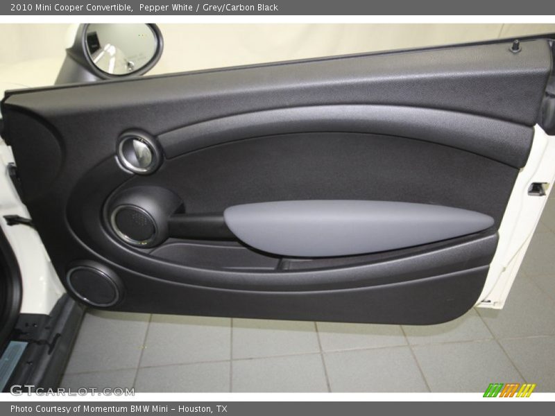 Pepper White / Grey/Carbon Black 2010 Mini Cooper Convertible
