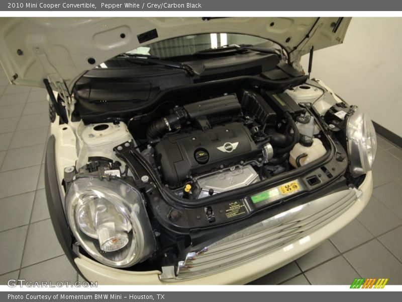 Pepper White / Grey/Carbon Black 2010 Mini Cooper Convertible
