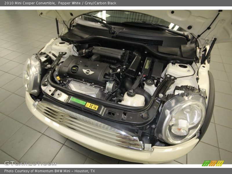 Pepper White / Grey/Carbon Black 2010 Mini Cooper Convertible