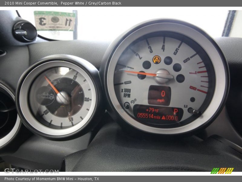 Pepper White / Grey/Carbon Black 2010 Mini Cooper Convertible