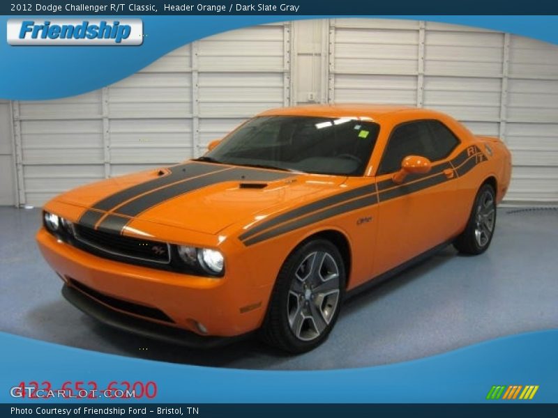 Header Orange / Dark Slate Gray 2012 Dodge Challenger R/T Classic