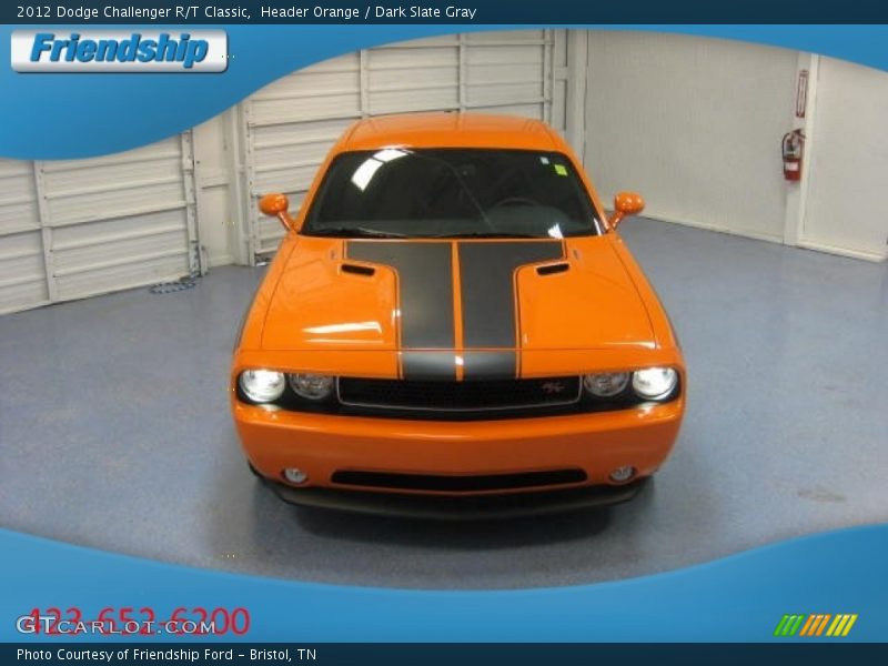 Header Orange / Dark Slate Gray 2012 Dodge Challenger R/T Classic